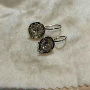 Dazzling Silver Crystal Earrings